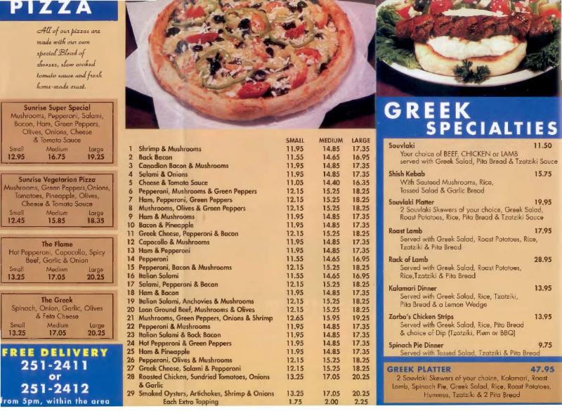 Sunrise Pizza & Steak House Vancouver, BC 949 Commercial Dr Canpages