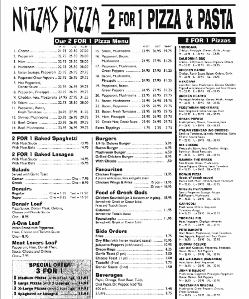 Nitza's Pizza Opening Hours 4302 50 St, Leduc, AB