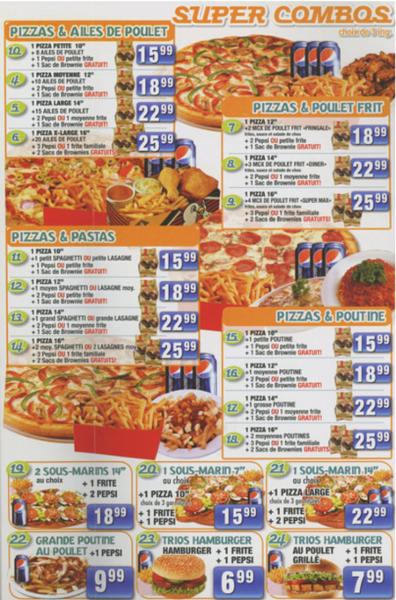 Restaurant Rio Pizza Brossard Menu Restaurant Rio Pizza Brossard Menu