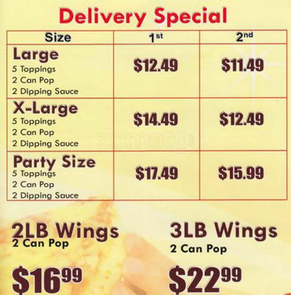 Pizza Boys Menu, Hours & Prices 6055 Steeles Av E, Scarborough, ON